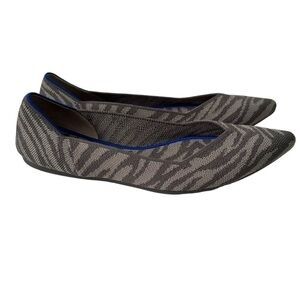 Rothy’s Gray Zebra The Point Flats